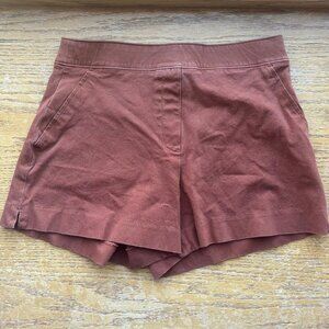 Spanx Relaxed Fit Pull OnStretch Twill 3” Cinnamon Sz S Everyday Summer Vacation